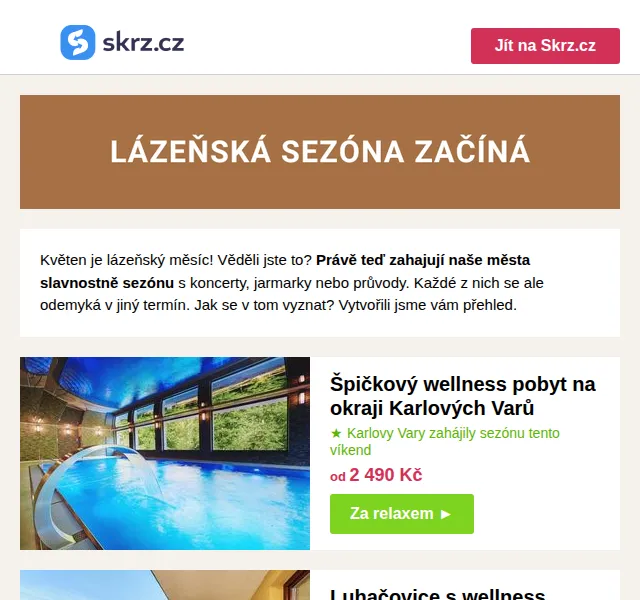 Vánoce na Skrz: Lázeňské pobyty od 2 390 Kč – červen 2026 | Nuslet.cz