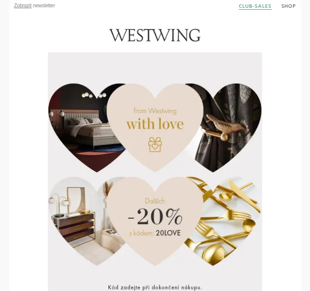 Westwing: sleva 20 % na bestsellery – červen 2026 | Nuslet.cz