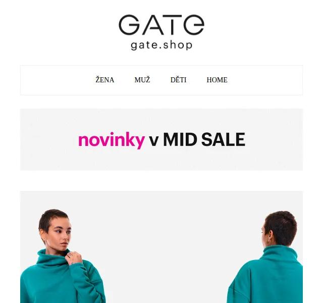 Gate.shop: MID SALE slevy až 45 % na módu – červenec 2026 | Nuslet.cz