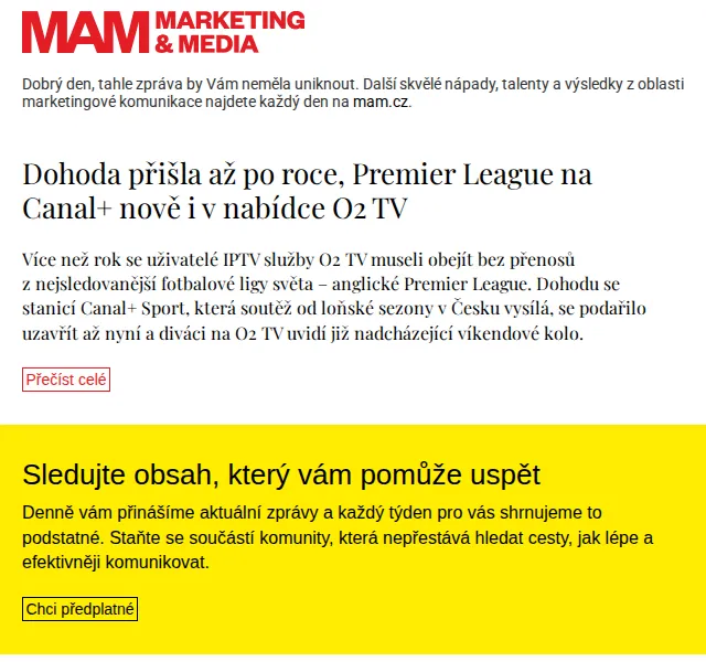 Marketing & Media: Premier League na Canal+ v O2 TV – červen 2026 | Nuslet.cz