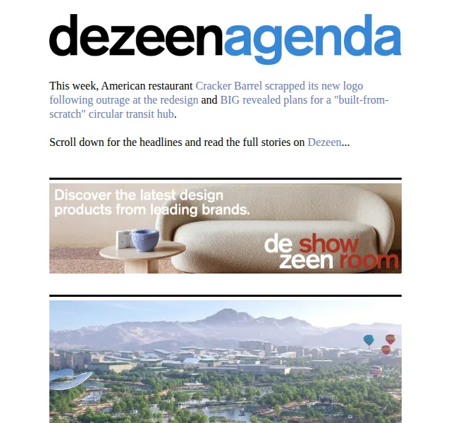 Dezeen Daily: BIG představilo plány na nové město – červenec 2026 | Nuslet.cz