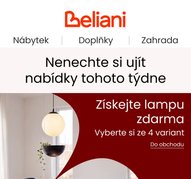 Beliani.cz: Týdenní nabídky nábytku – srpen 2026