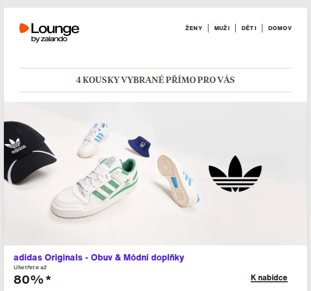 Lounge by Zalando: adidas Originals, HOKA – sleva až 80 % v červenci 2026 | Nuslet.cz