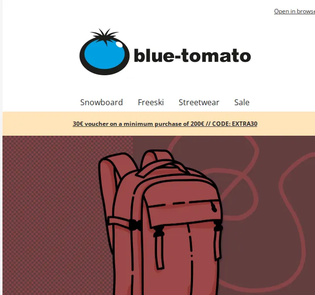 BLUE TOMATO: Slevy na batohy až 50 % – červen 2026 | Nuslet.cz