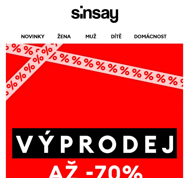 Sinsay: Letní výprodej až -70 % – červen 2026 | Nuslet.cz