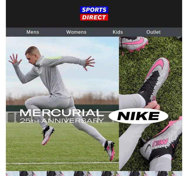 Sportsdirect.com: Nike Mercurial 25. výročí – červenec 2026 | Nuslet.cz
