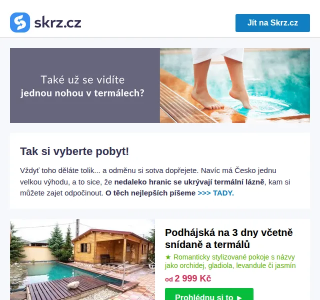 Vánoce na Skrz: termální pobyty od 2 999 Kč – červenec 2026 | Nuslet.cz