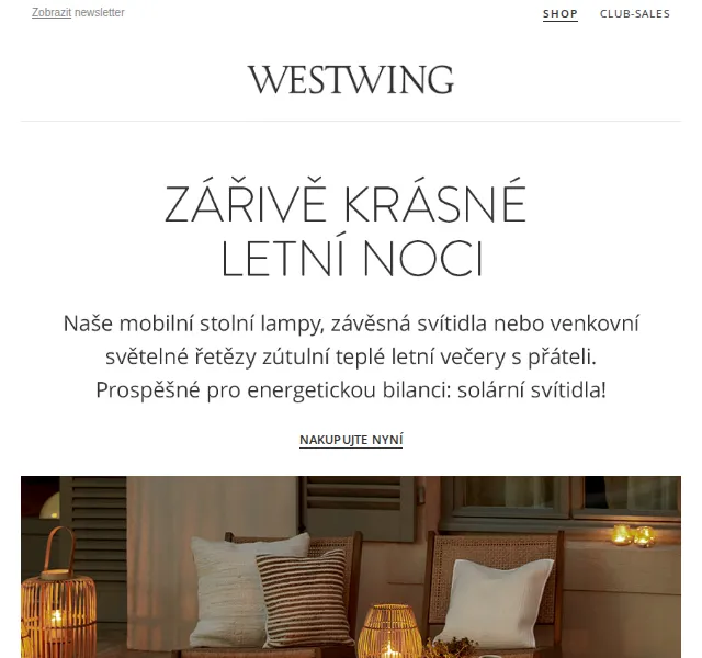 Westwing: Exteriérová svítidla na terasu – červen 2026 | Nuslet.cz