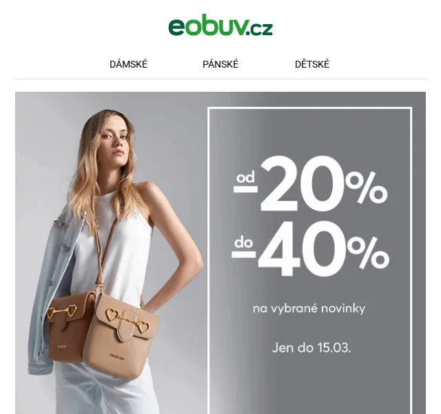 eobuv.cz: zlevněné novinky od -20 % do -40 % – červen 2026 | Nuslet.cz