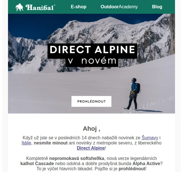 Hanibal.cz: Direct Alpine novinky – červen 2026 | Nuslet.cz