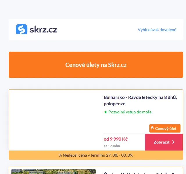 Vánoce na Skrz: Dovolená v Bulharsku od 9 990 Kč – červenec 2026 | Nuslet.cz
