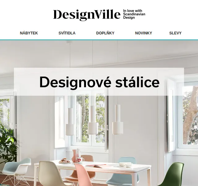 DesignVille: Designové stálice se slevou 5 % – červen 2026 | Nuslet.cz