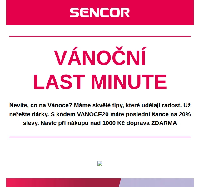 Sencor: vánoční last minute s 20% slevami – prosinec 2024 | Nuslet.cz