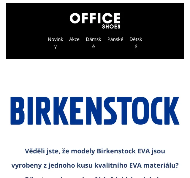 Office Shoes: Birkenstock EVA – červen 2026 | Nuslet.cz