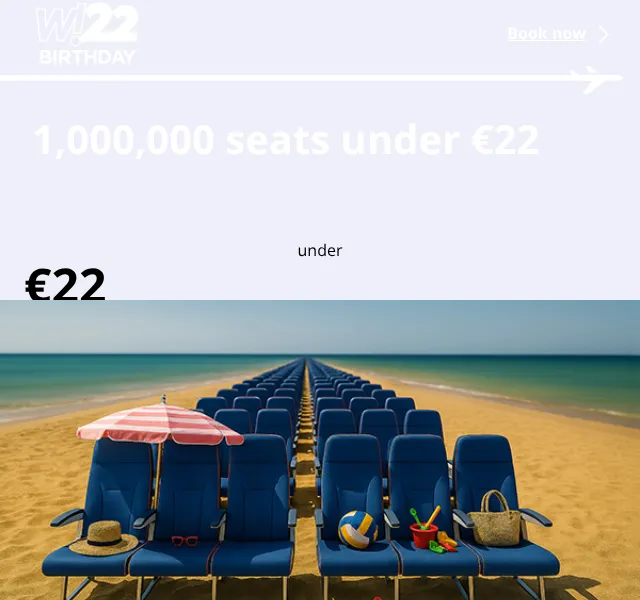 Wizz Air: 1 000 000 míst pod €22 – květen 2026