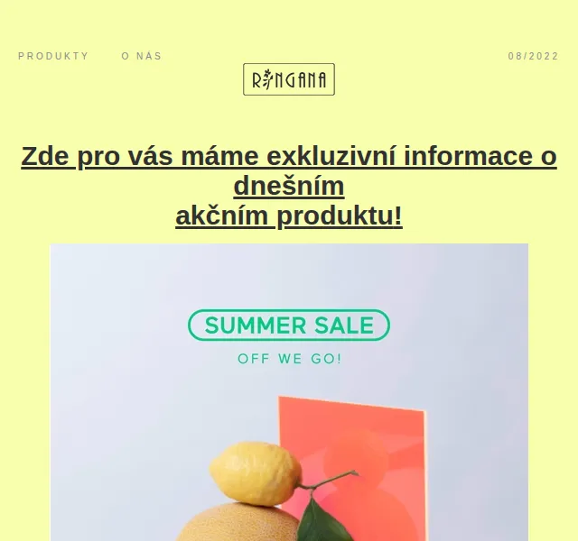RINGANA: -20% na FRESH cream medium – srpen 2022 | Nuslet.cz