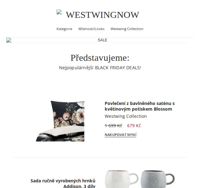 WestwingNow: BLACK FRIDAY bestsellery – červen 2026 | Nuslet.cz