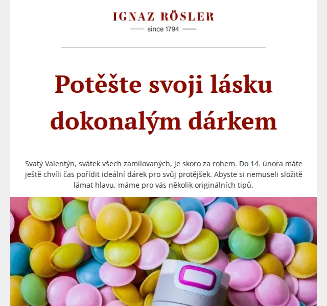 Ignazrosler.cz: Valentýnské dárky – červen 2026 | Nuslet.cz
