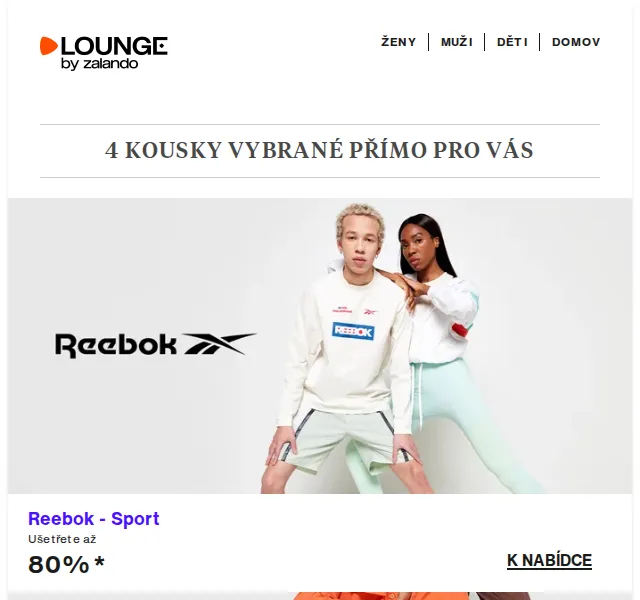 Lounge by Zalando: Reebok, Merrell & další se slevou až 80 % – červen 2026 | Nuslet.cz