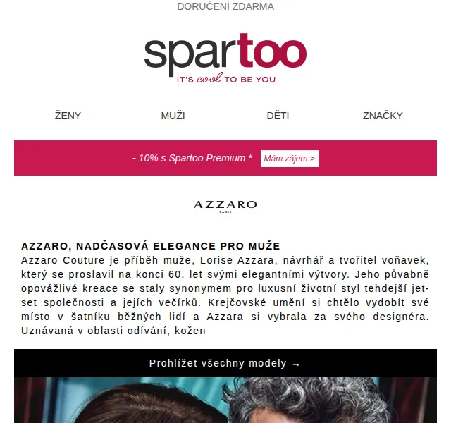 Spartoo: Doprava zdarma značek Azzaro, Fred Perry, Vans – červen 2026 | Nuslet.cz