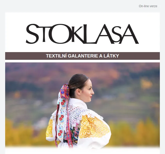 Stoklasa: Folklor, prýmky a sleva až 40 % – červenec 2026 | Nuslet.cz