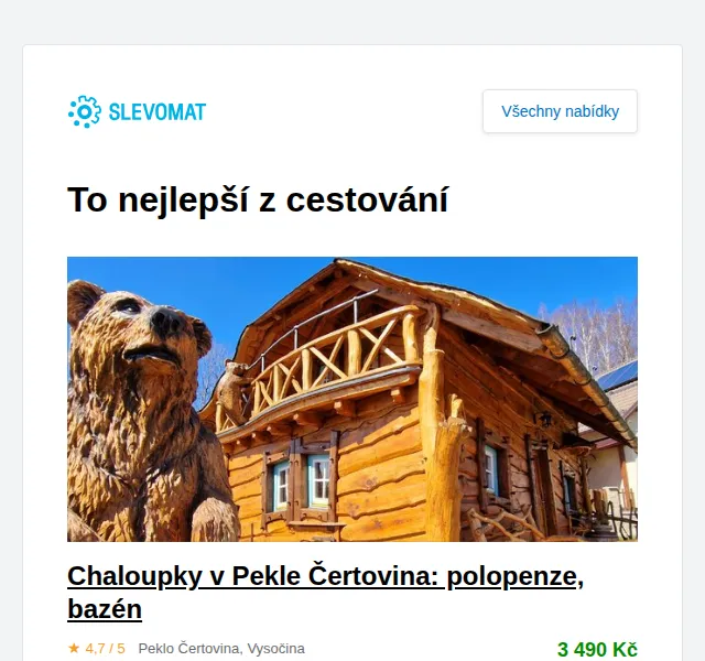 Slevomat: Chaloupky v Pekle Čertovina i další cestování – červen 2026 | Nuslet.cz