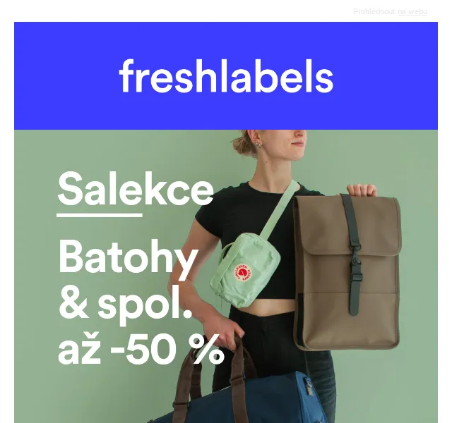 Freshlabels: Slevy na batohy a tašky až 50 % – červenec 2026 | Nuslet.cz
