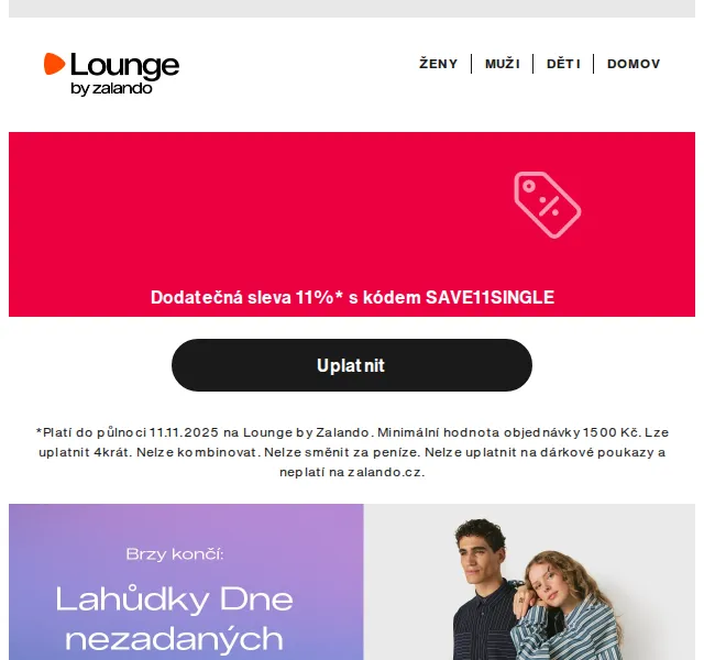 Lounge by Zalando: Under Armour & sleva 11 % – duben 2026