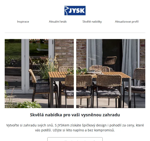 JYSK: Zahradní nábytek a dekorace – duben 2026 | Nuslet.cz