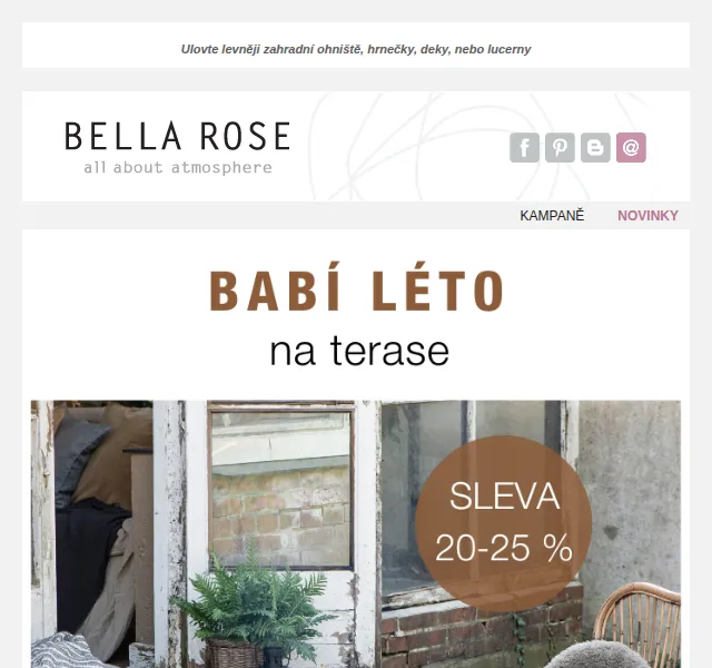 Bella Rose: Sleva 20 % na podzimní posezení na terase – říjen 2022 | Nuslet.cz