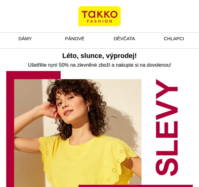 Takko Fashion: 50% sleva na již zlevněné zboží – červenec 2026 | Nuslet.cz