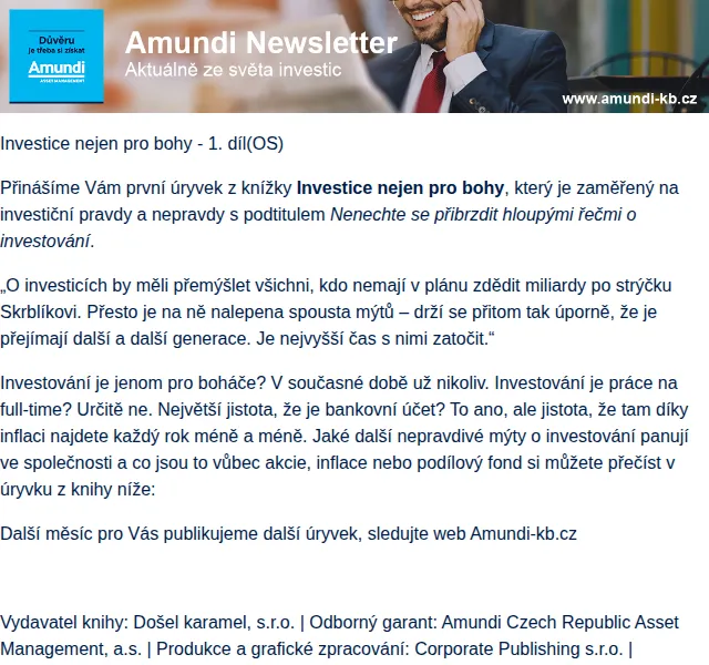 Amundi Czech Republic: Investice nejen pro bohy – červen 2026 | Nuslet.cz