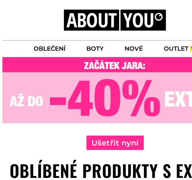 ABOUT YOU: Sleva až -40 % na jarní kolekci – březen 2026 | Nuslet.cz
