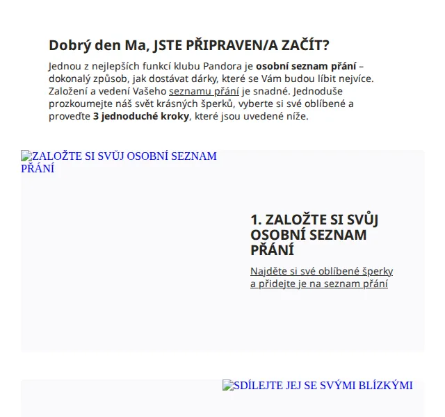 Pandora: Seznam přání a sdílení dárků – červen 2026 | Nuslet.cz