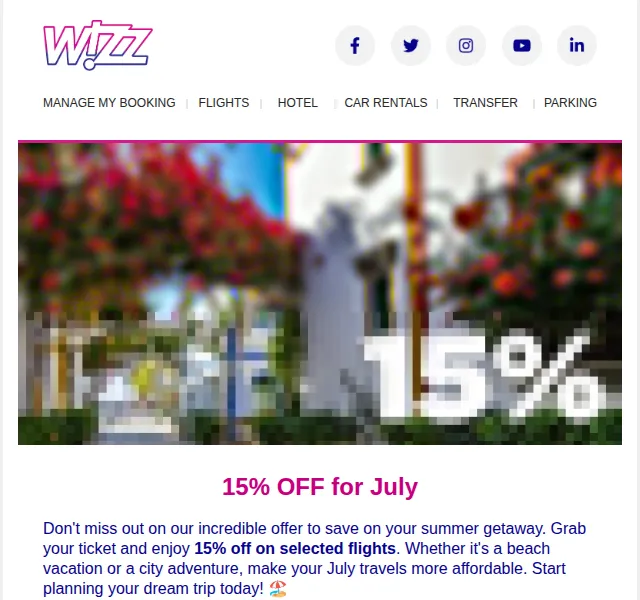 Wizz Air: 15% sleva na letenky – červenec 2026 | Nuslet.cz