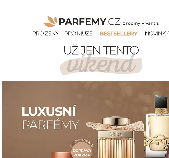 Parfemy.cz: Unisex parfémy od 128 Kč – červen 2026 | Nuslet.cz