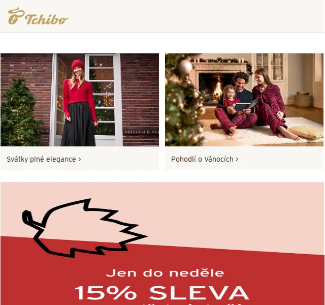 Tchibo: Sleva 15 % na módu a nábytek – duben 2026