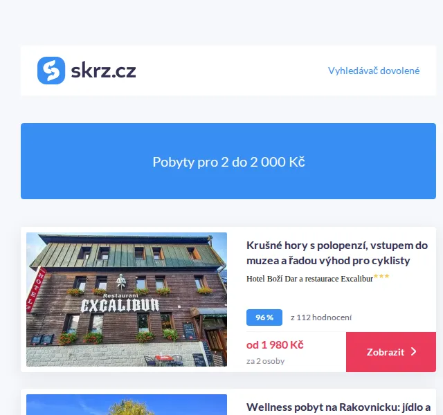 Vánoce na Skrz: Pobyty do 2 000 Kč – červen 2026 | Nuslet.cz