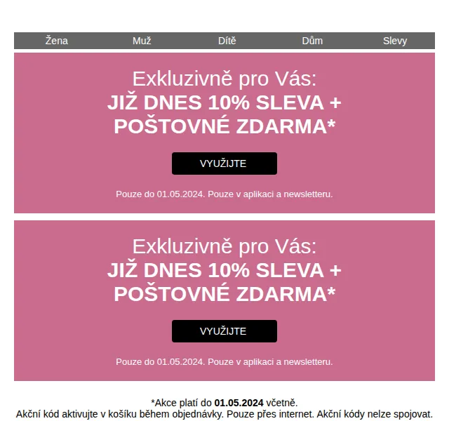 Bonprix: 10 % sleva + poštovné zdarma – červen 2026 | Nuslet.cz