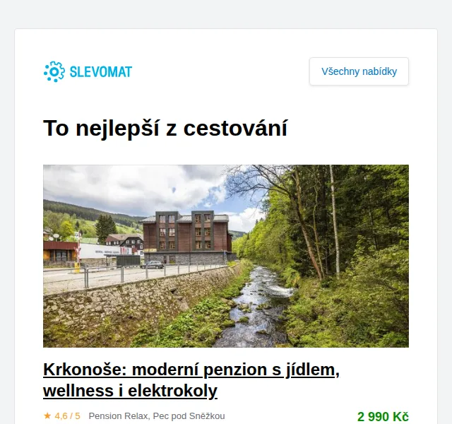 Slevomat: Krkonoše penzion s wellness od 2 990 Kč – červen 2026 | Nuslet.cz
