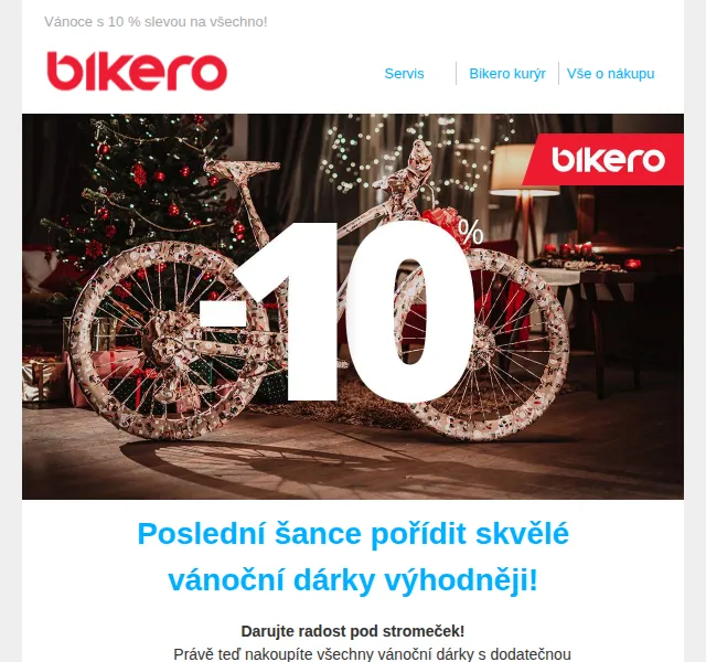 CZBikero: Vánoční 10% sleva na vše – červen 2026 | Nuslet.cz