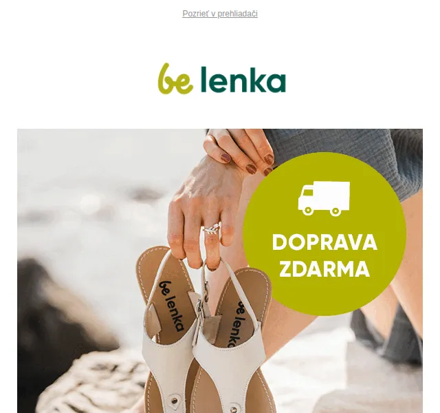 Be Lenka: poštovné zdarma nad 50 € – červenec 2026 | Nuslet.cz