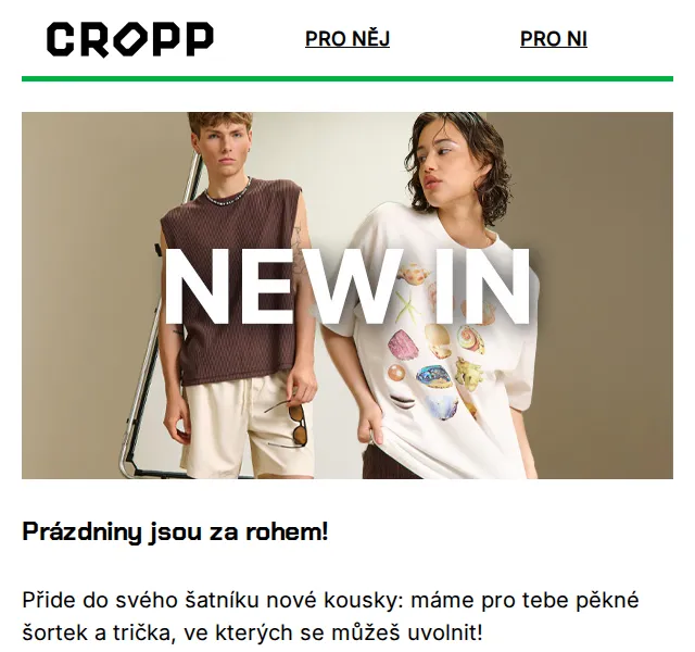 Cropp: Nová kolekce triček a šortek na léto – červen 2026 | Nuslet.cz