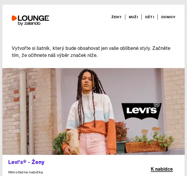 Lounge by Zalando: Levi's, Geox, New Balance – slevy až 80 % | červenec 2026 | Nuslet.cz