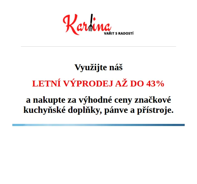 Karlina CZ: Letní výprodej až 43 % – červenec 2026 | Nuslet.cz