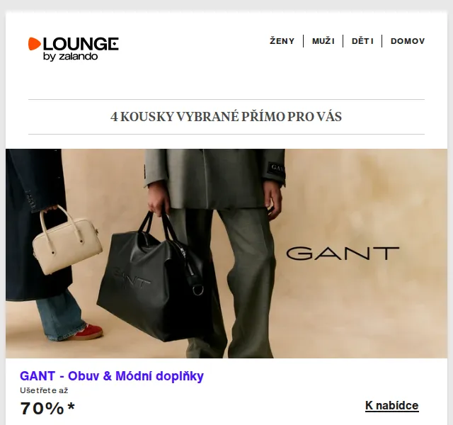 Lounge by Zalando: GANT, Geox & DKNY se slevou až 75 % – červenec 2026 | Nuslet.cz