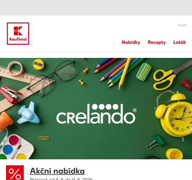 Kaufland: Crelando soupravy – srpen 2026 | Nuslet.cz