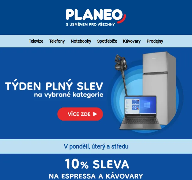 Planeo: slevy až 20 % na elektroniku – říjen 2022 | Nuslet.cz