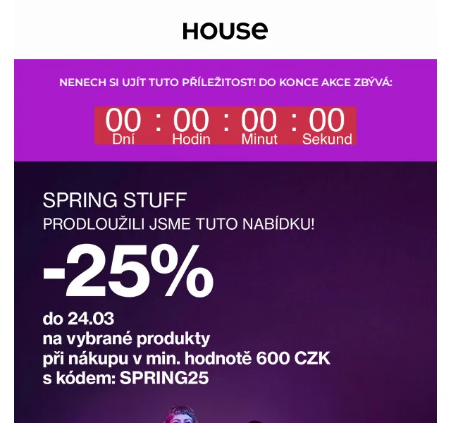 HOUSE: Jarní sleva 25 % – červen 2026 | Nuslet.cz