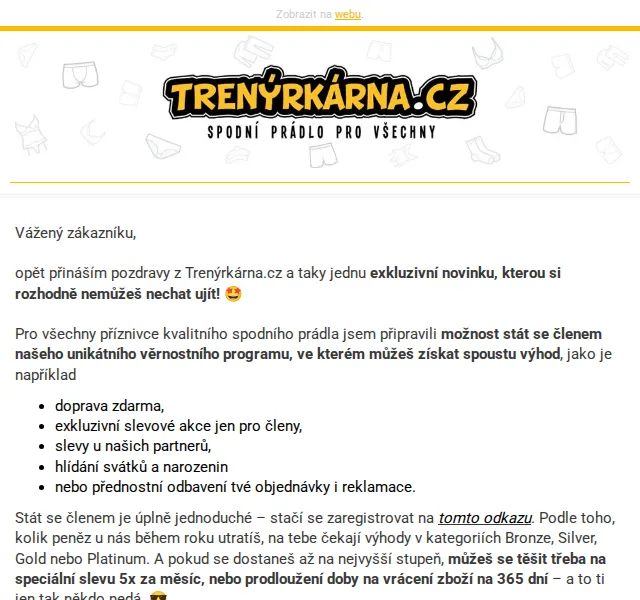 Lukáš z Trenýrkárna.cz: Věrnostní program s dopravou zdarma – červenec 2026 | Nuslet.cz